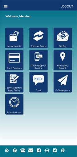 Service 1st mobile banking app graphic